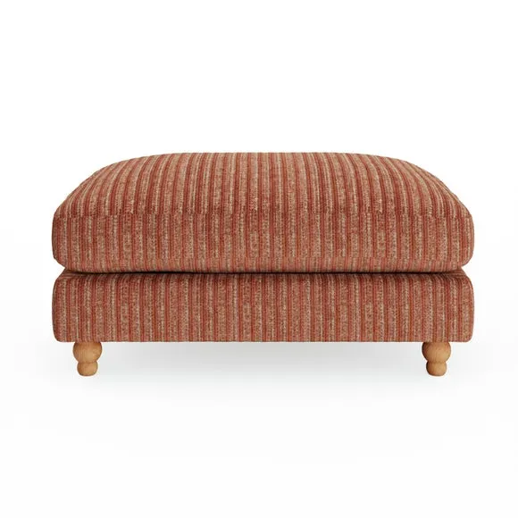 Martha Chunky Chenille Stripe Footstool 4