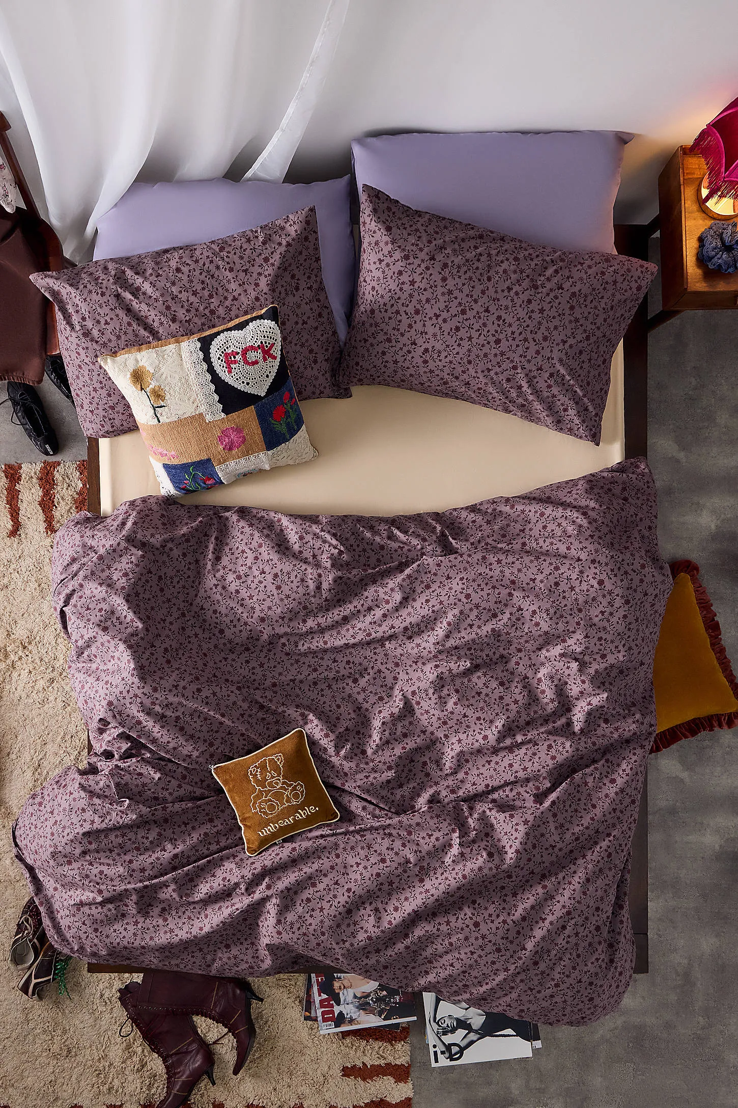 Clarissa Duvet Set - Purple 1