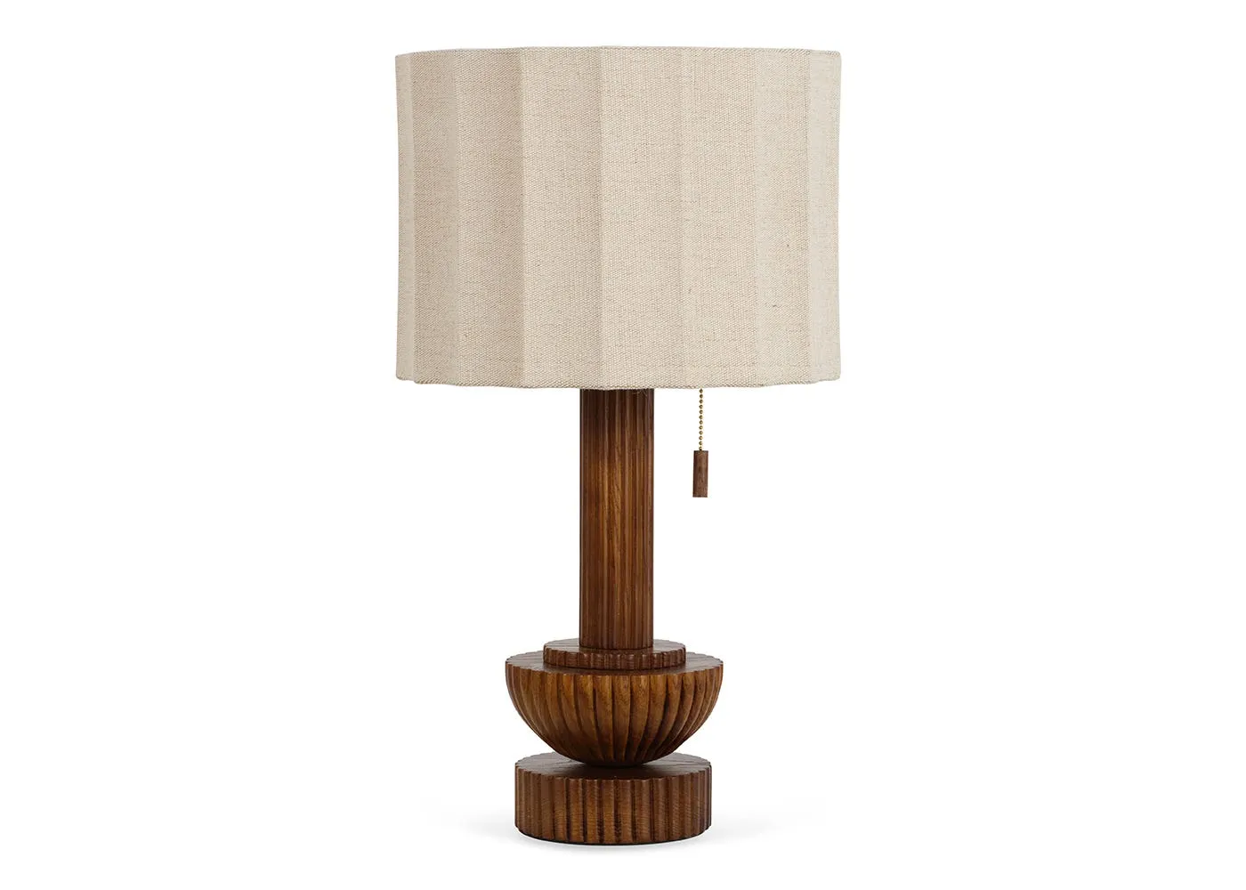 Heal's Herrick Table Lamp Walnut Finish