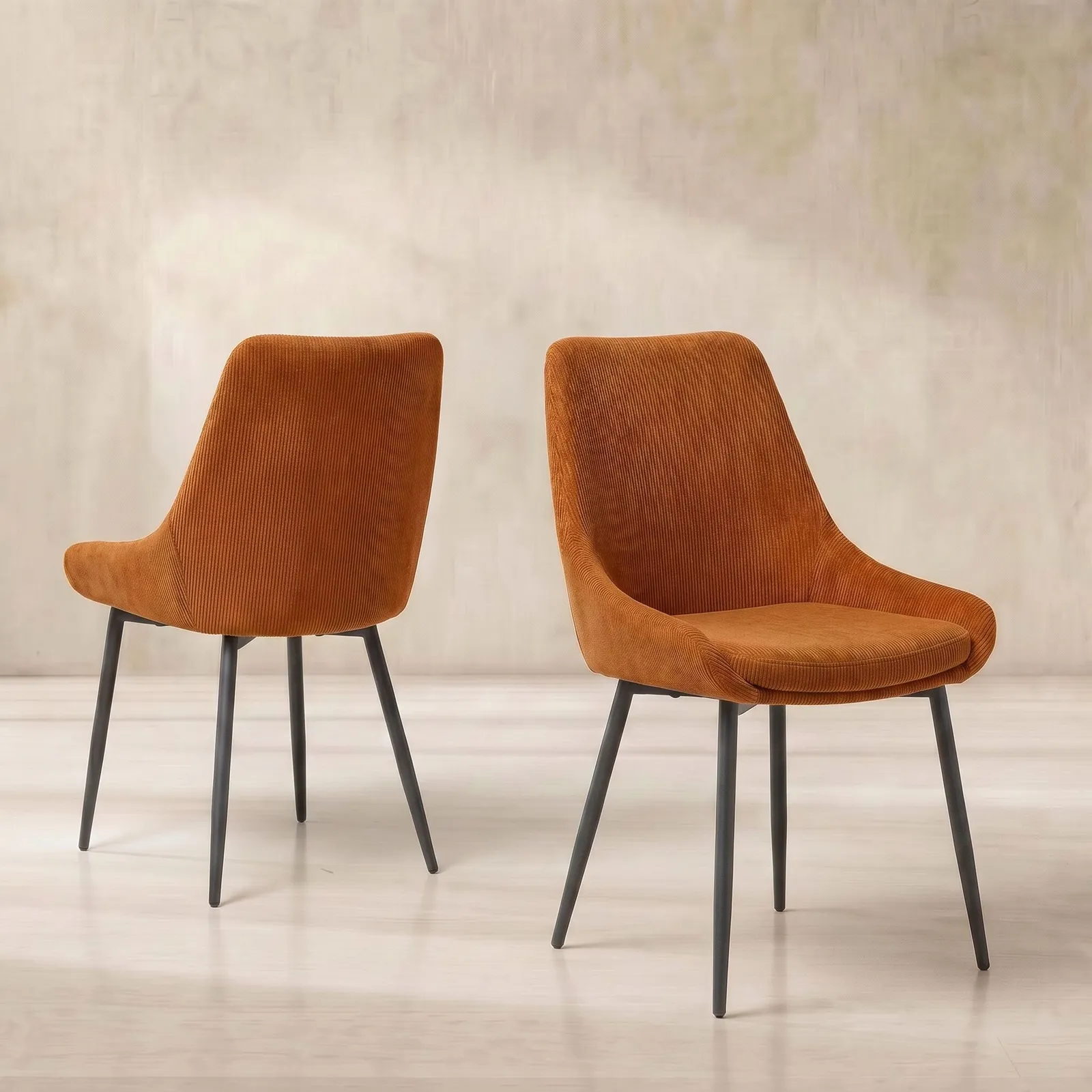 Emmett Dining Chair, Orange Fabric | Barker & Stonehouse