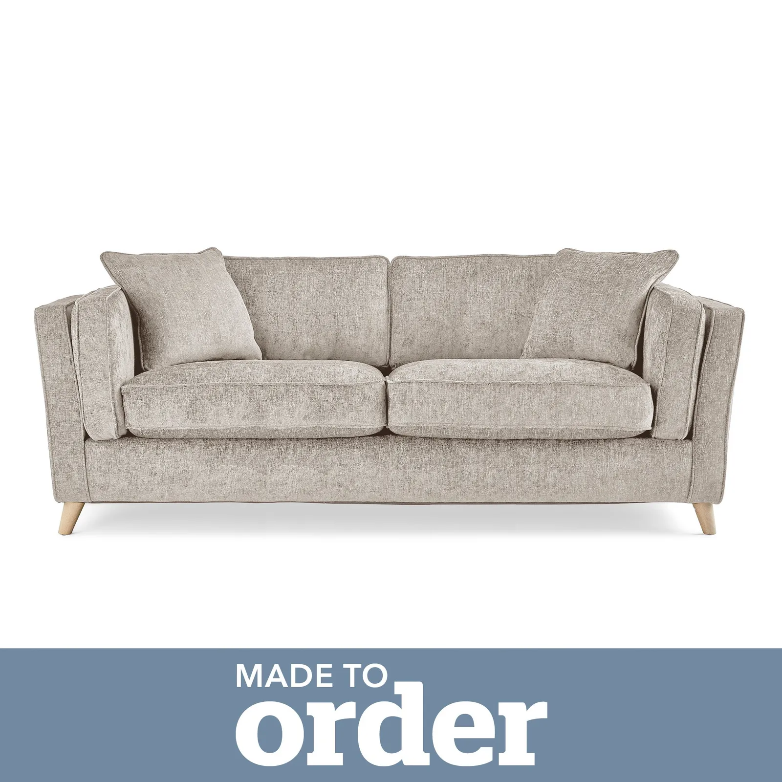 Arabella 3 Seater Sofa Luxury Chenille Premium Chenille Sand