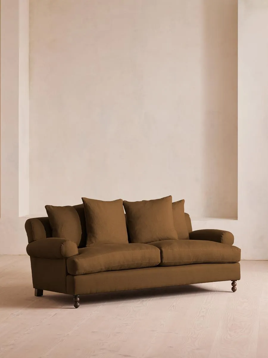 Audrey Two Seater, Sofa, Linen, Ochre