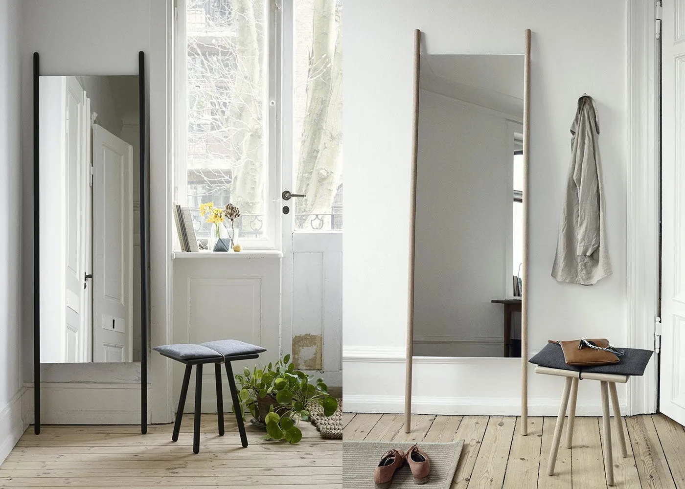 Fritz Hansen Georg Leaning Mirror Black 3