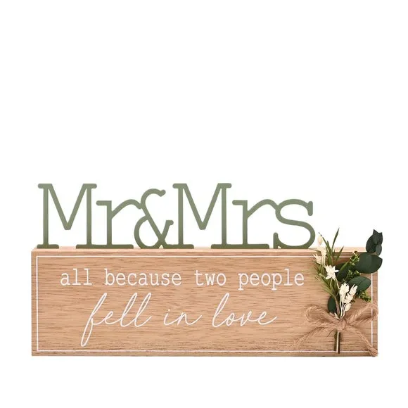 Love Story Mr and Mrs Fell In Love Ornament 2