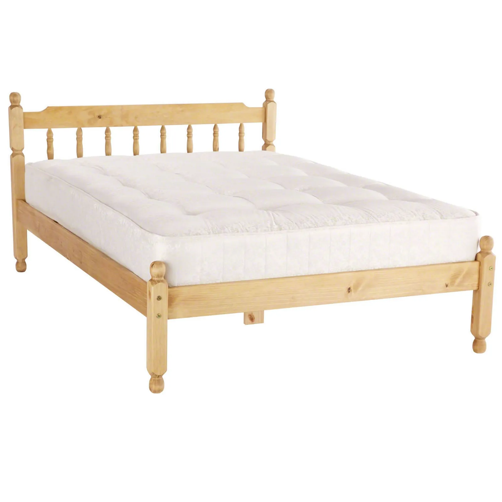 Spindle Natural Waxed Bed Frame Natural