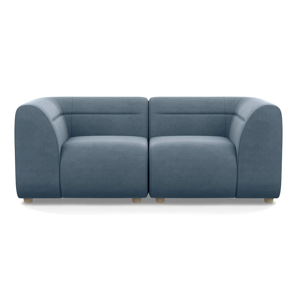 Heal's Lilli 2 Seater Sofa Capelo-Linen Mineral Natural Beech Feet 1