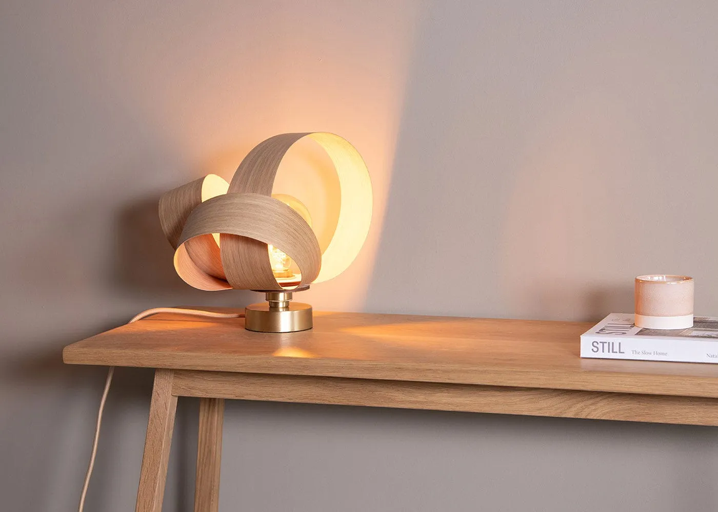 Tom Raffield Verso Table Lamp Walnut 3
