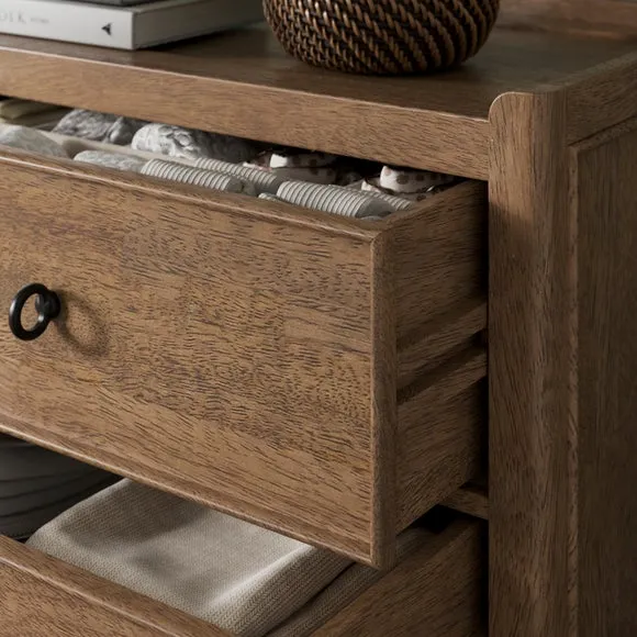 Portland 6 Drawer Chest, Mango Wood 4