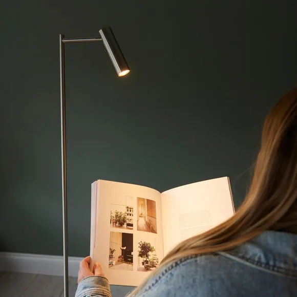 Endon Collection Dedicated LED Reader Task Floor Lamp Satin Nickel, Grey 2
