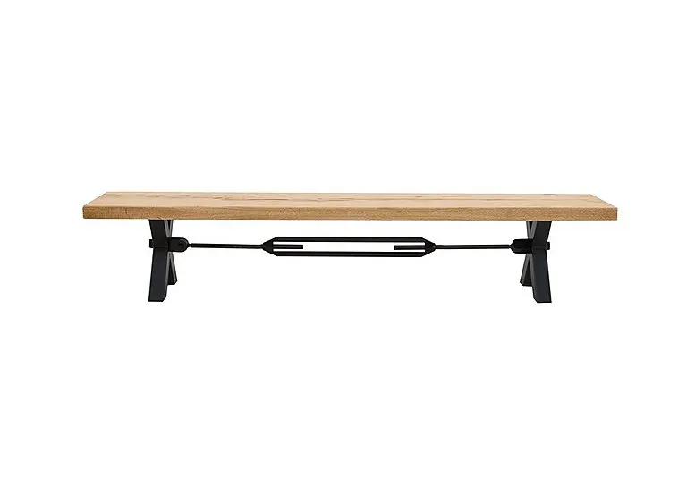 Terra Dining Bench with Tension Bolt X-Leg - 180-cm - Bianca