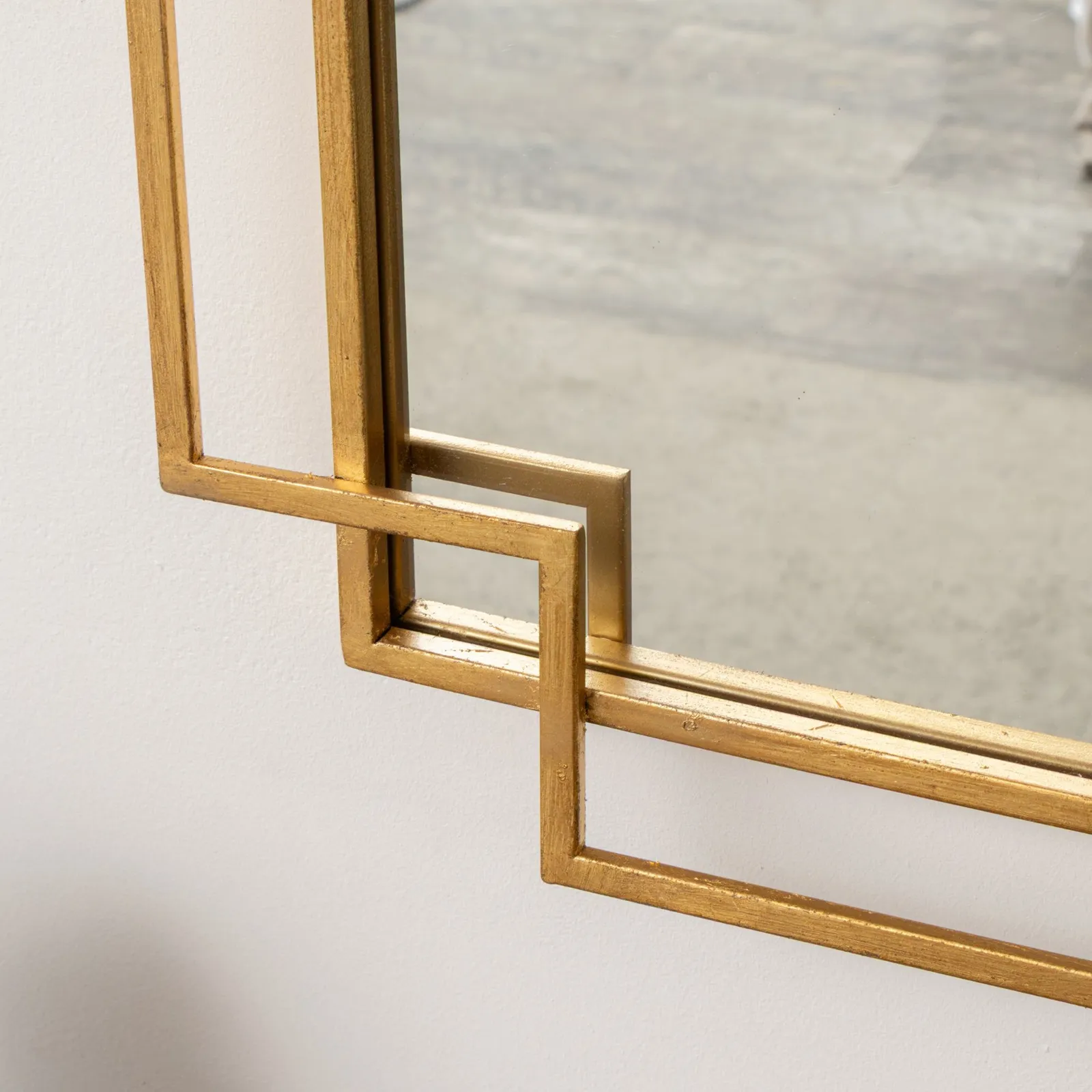 Melody Maison Gold Foiled Wall Mirror - 94cm X 48cm in Metallic Gold 6