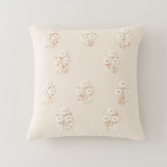 French Knot Floral Cushion Cover 3
