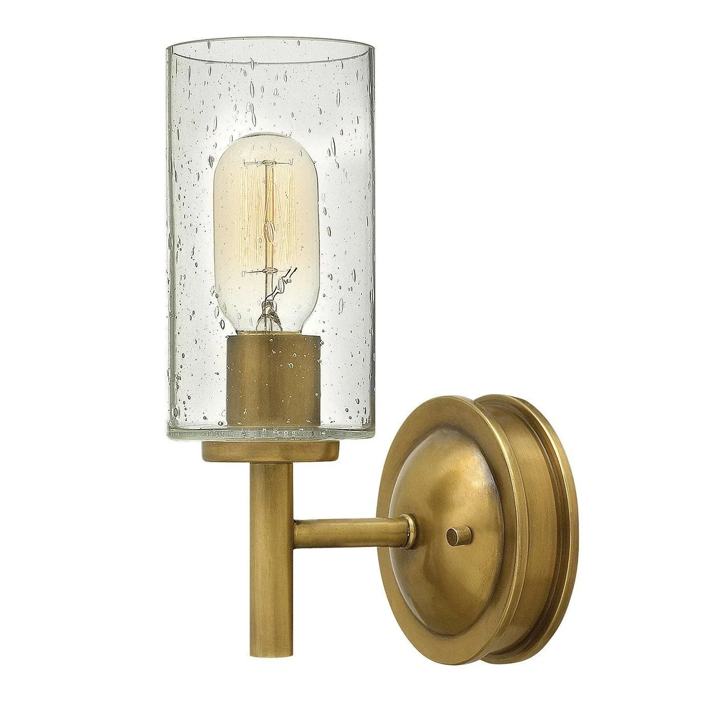Netlighting Collier 1 Light Wall Light Brass E27 in Yellow