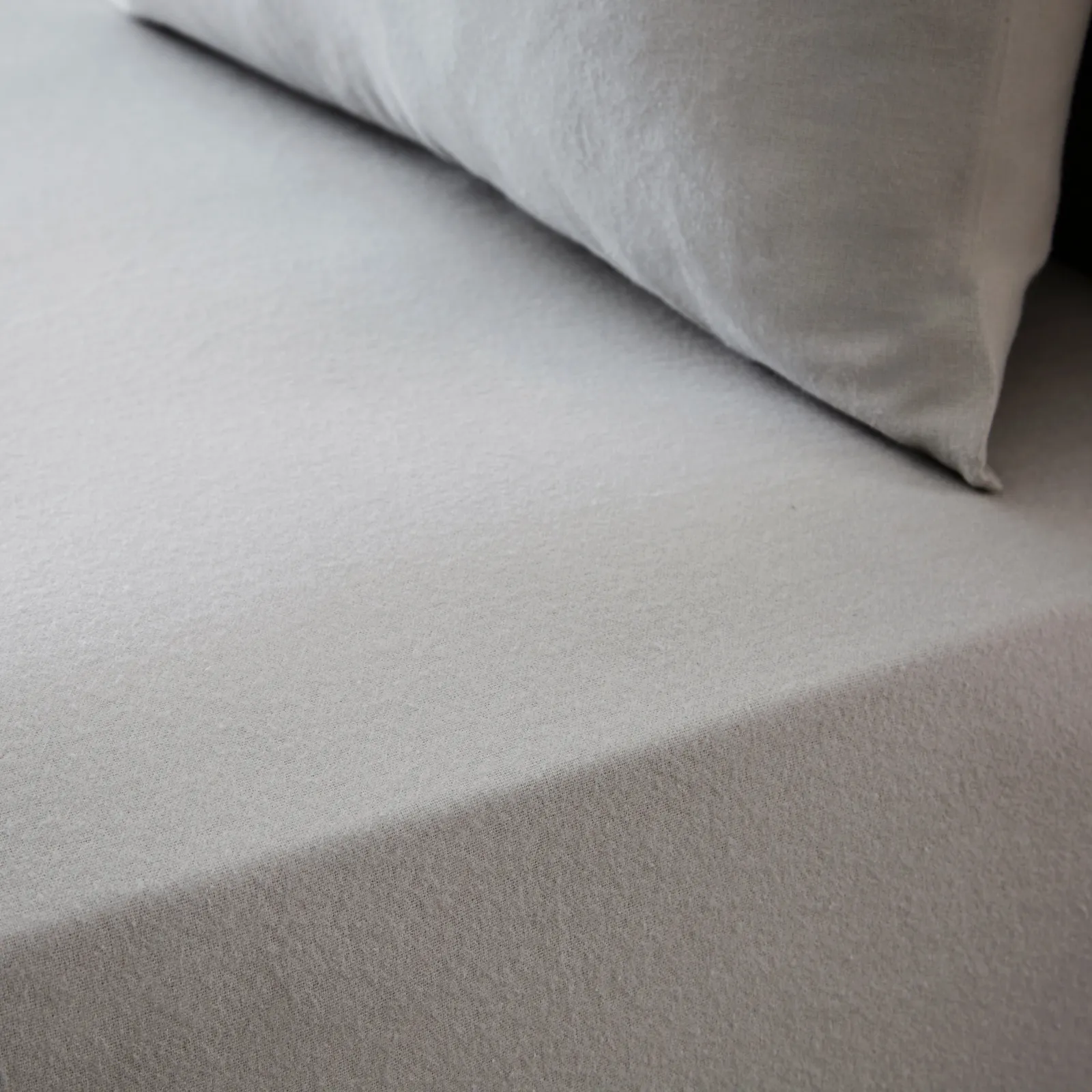 Simply Brushed Cotton Fitted Sheet Silver