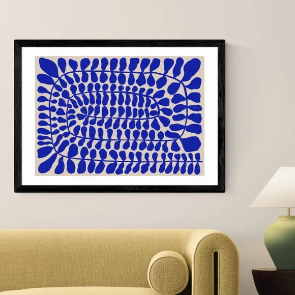 East End Prints One Hundred Leaved Landscape Blue Framed Print 1