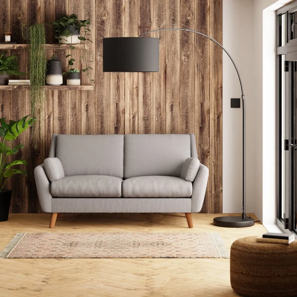 Milo Chunky Boucle 2 Seater Sofa Light Grey
