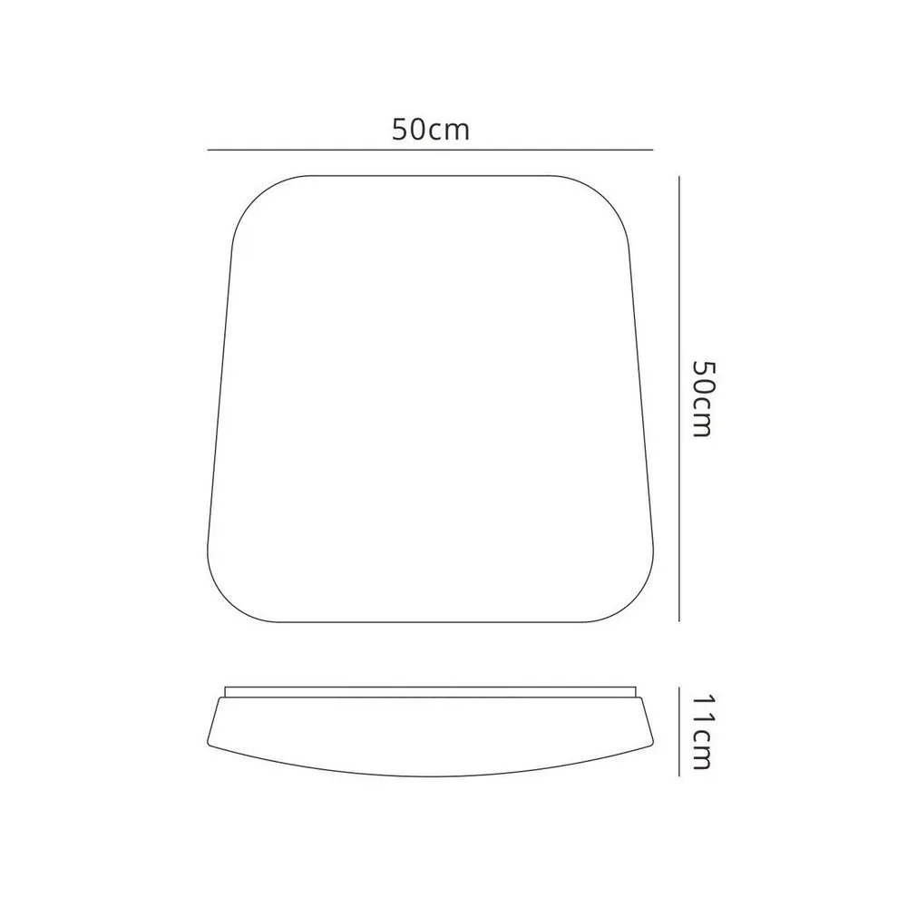 Netlighting Fusion Flush Ceiling Flush Wall 28W Large LED 2800lm White Acrylic 2