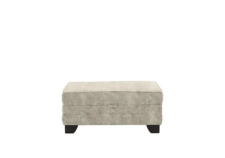 Mariah Fabric Storage Footstool - Dapple Cream
