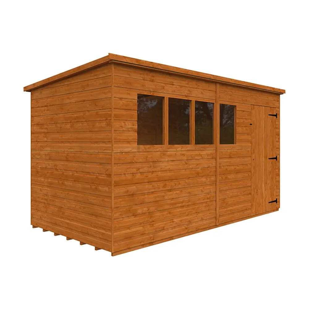 Buttercup Farm 12x6 Super Pent 12mm Shed - L355 x W175 x H204.1 cm in Burnt Orange