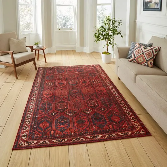 Think Rugs Kashmar Lattice Washable Rug