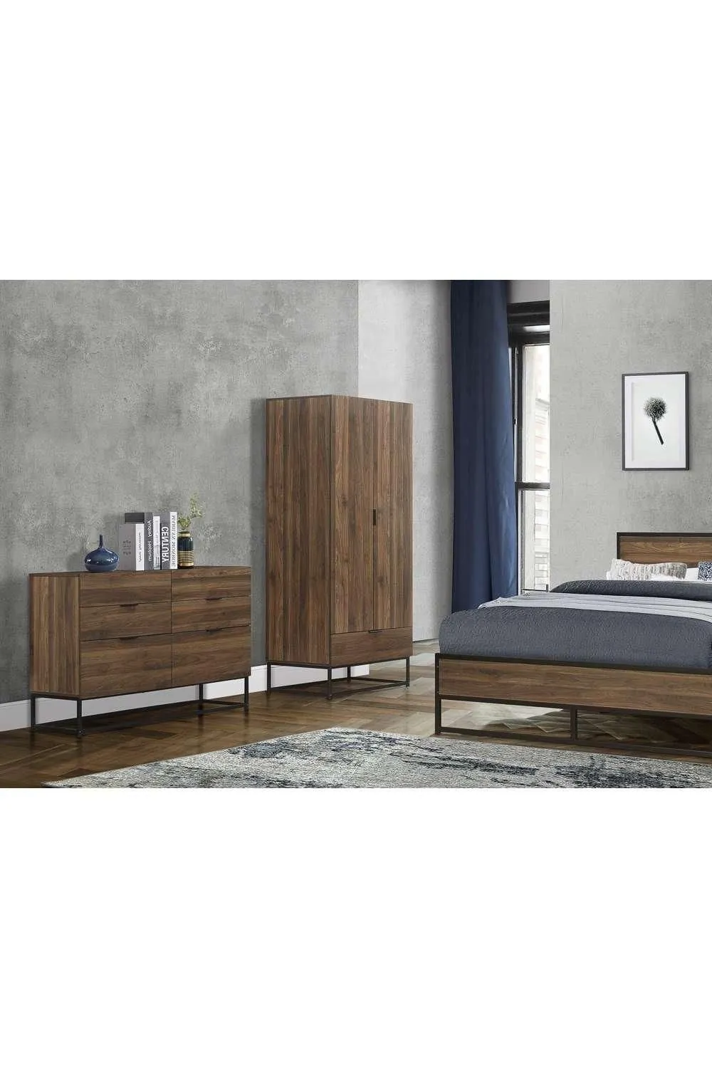 Birlea Houston Bed in Walnut 2