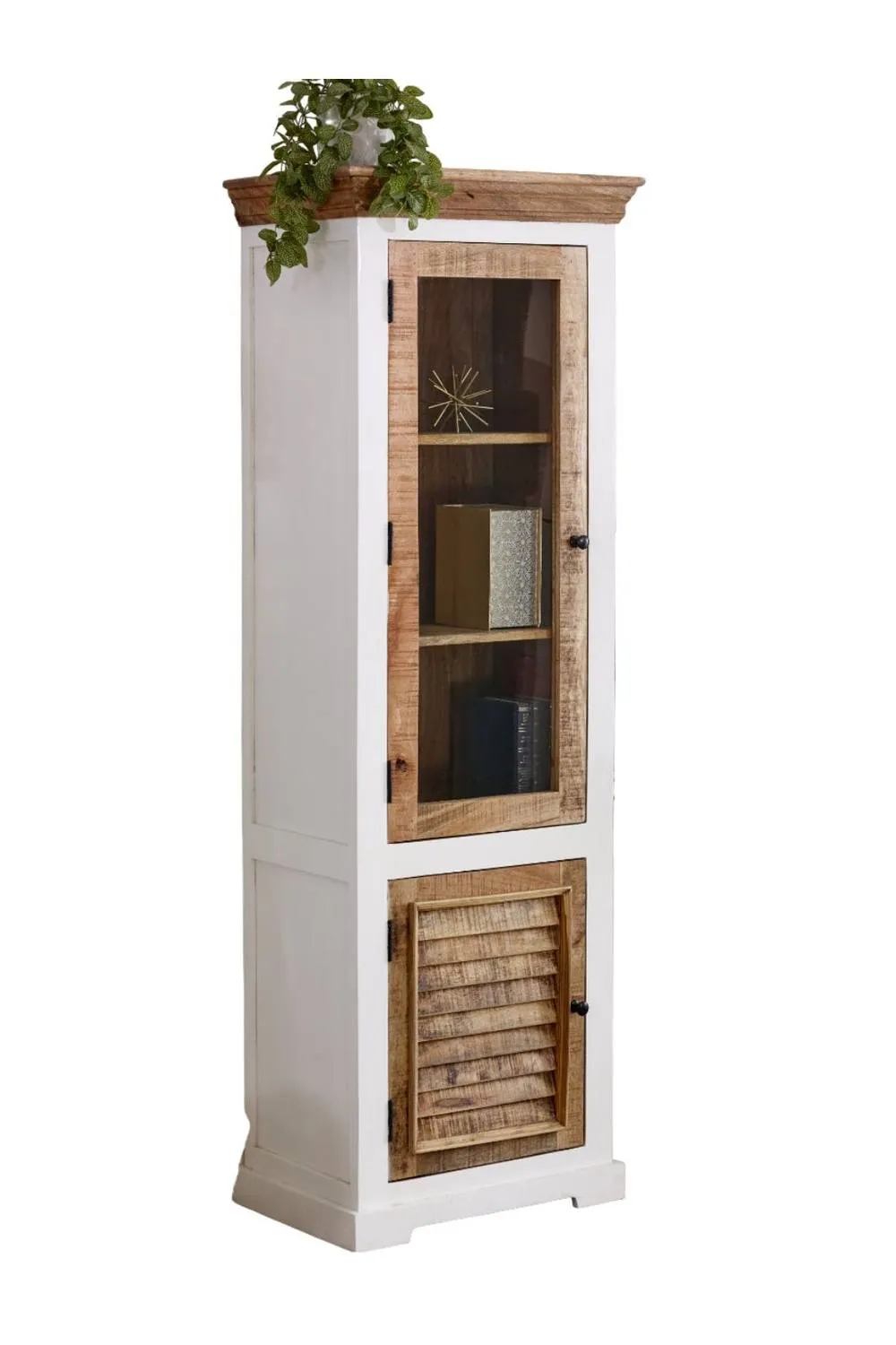 IH Design Washington White Solid Mango Wood Bookcase 60x40x175cm 2