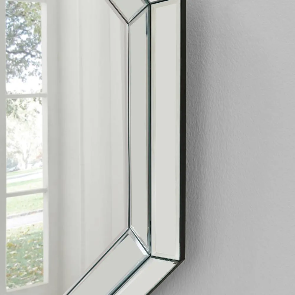 FurnitureboxUK Roux Deco Style Medium Octagon Mirror in Clear 3