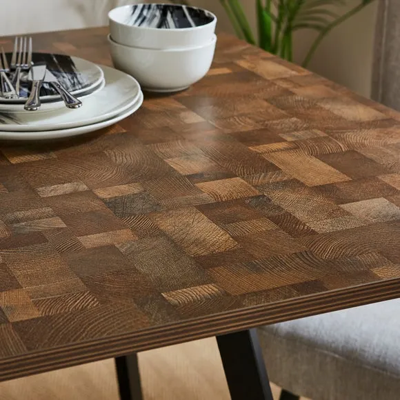 Brayden 2-4 Seater Square Dining Table, Parquet Effect 3