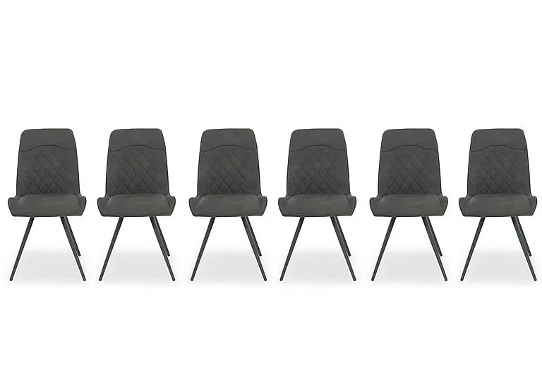 Warrior Set of 6 Standard Dining Chairs - Grey
