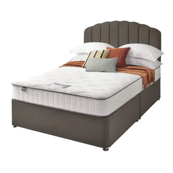 Silentnight Divan Bed With Velvet Merlin Headboard and 800 Pocket Sprung Mattress 2