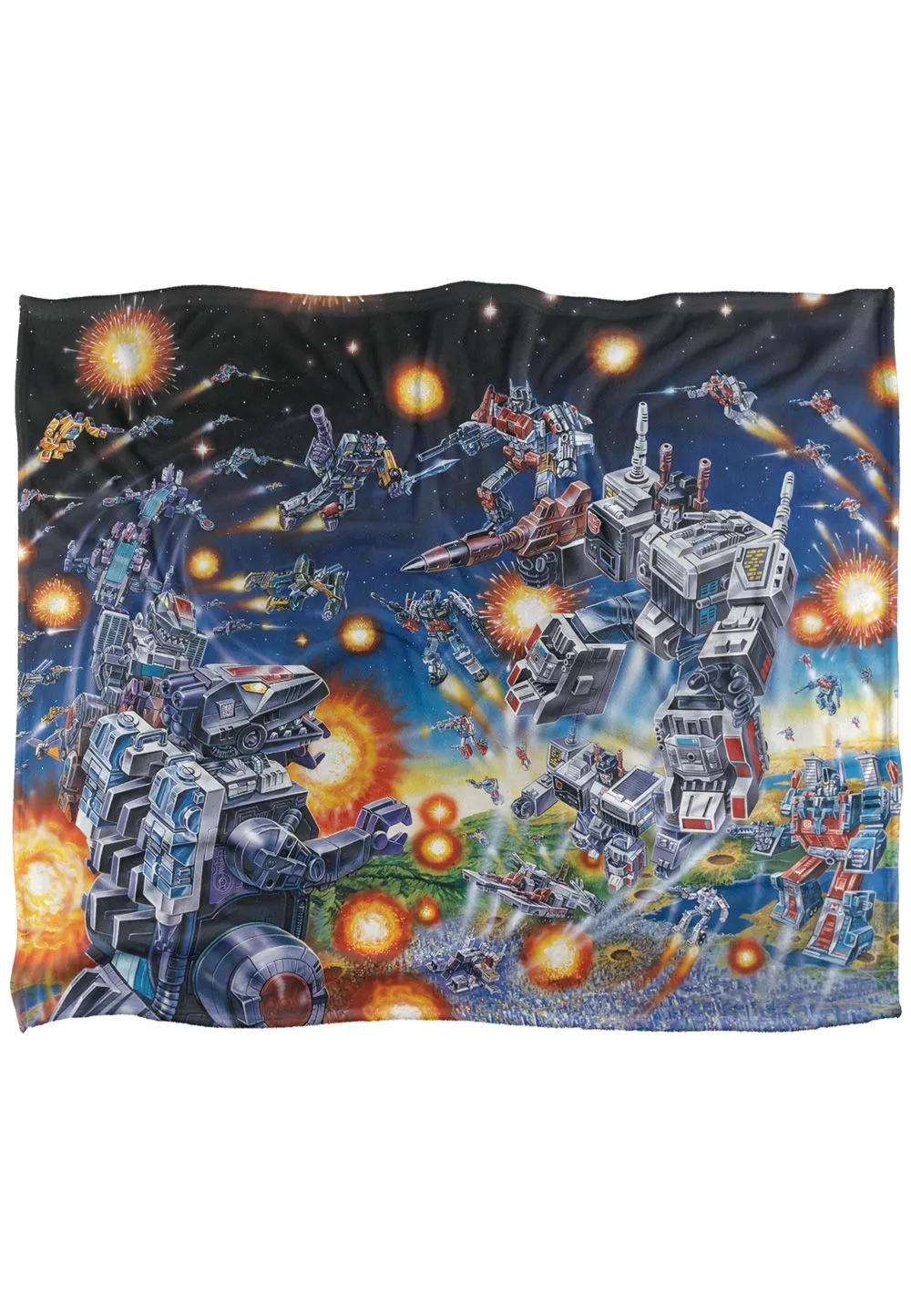 Hasbro Transformers 152 x 127 cm Decepticon Box Art Silky Touch Super Soft Throw Blanket in White