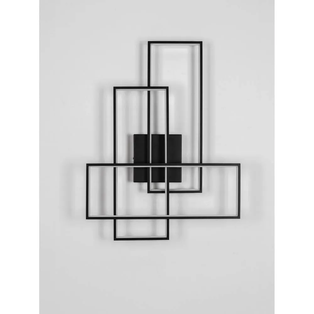 Netlighting Alis Wall Lamp Sandy Black Triac Dimmable LED 48W 2200lm 3200K 4