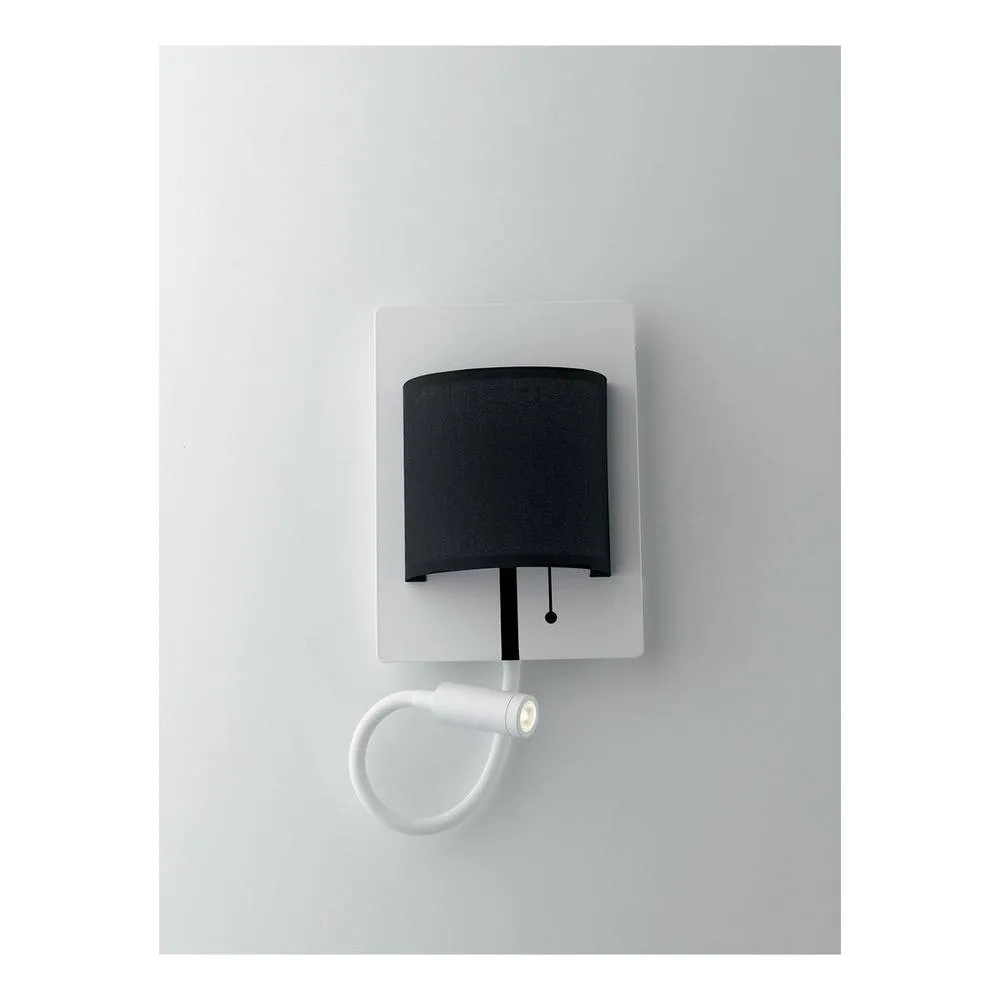 Netlighting POP LED 2 Light Reading Light White black 480+100lm 4000K 22x16x7.5cm