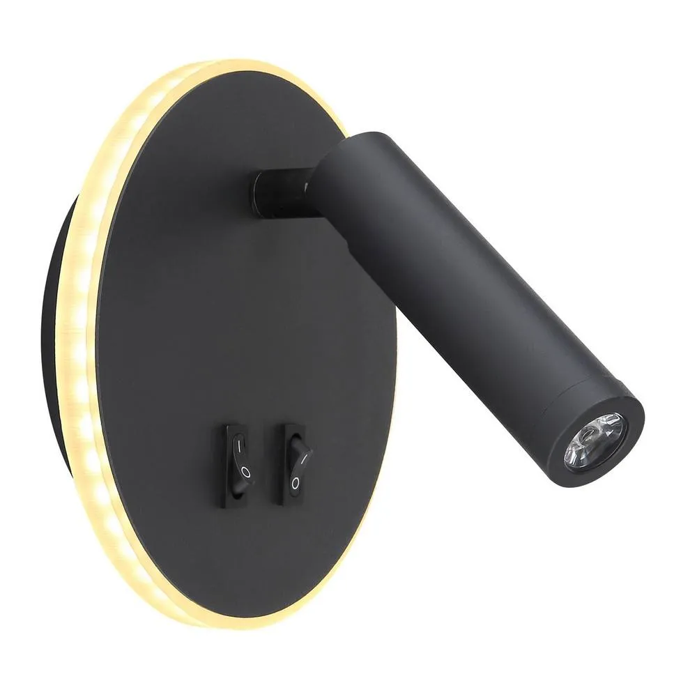 Netlighting Many Reading Wall Light Black LED 3000K 4