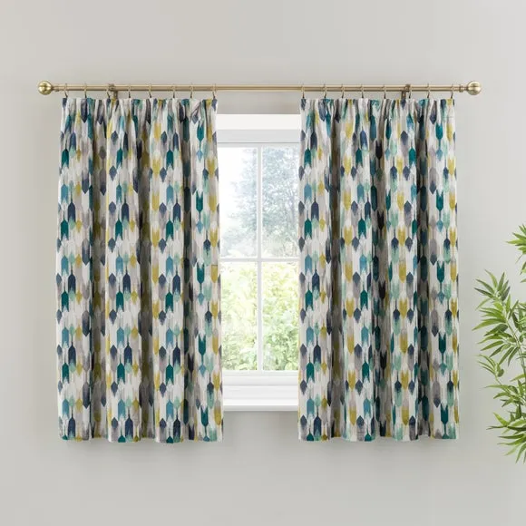Kelso Cut Velvet Pencil Pleat Curtains 4