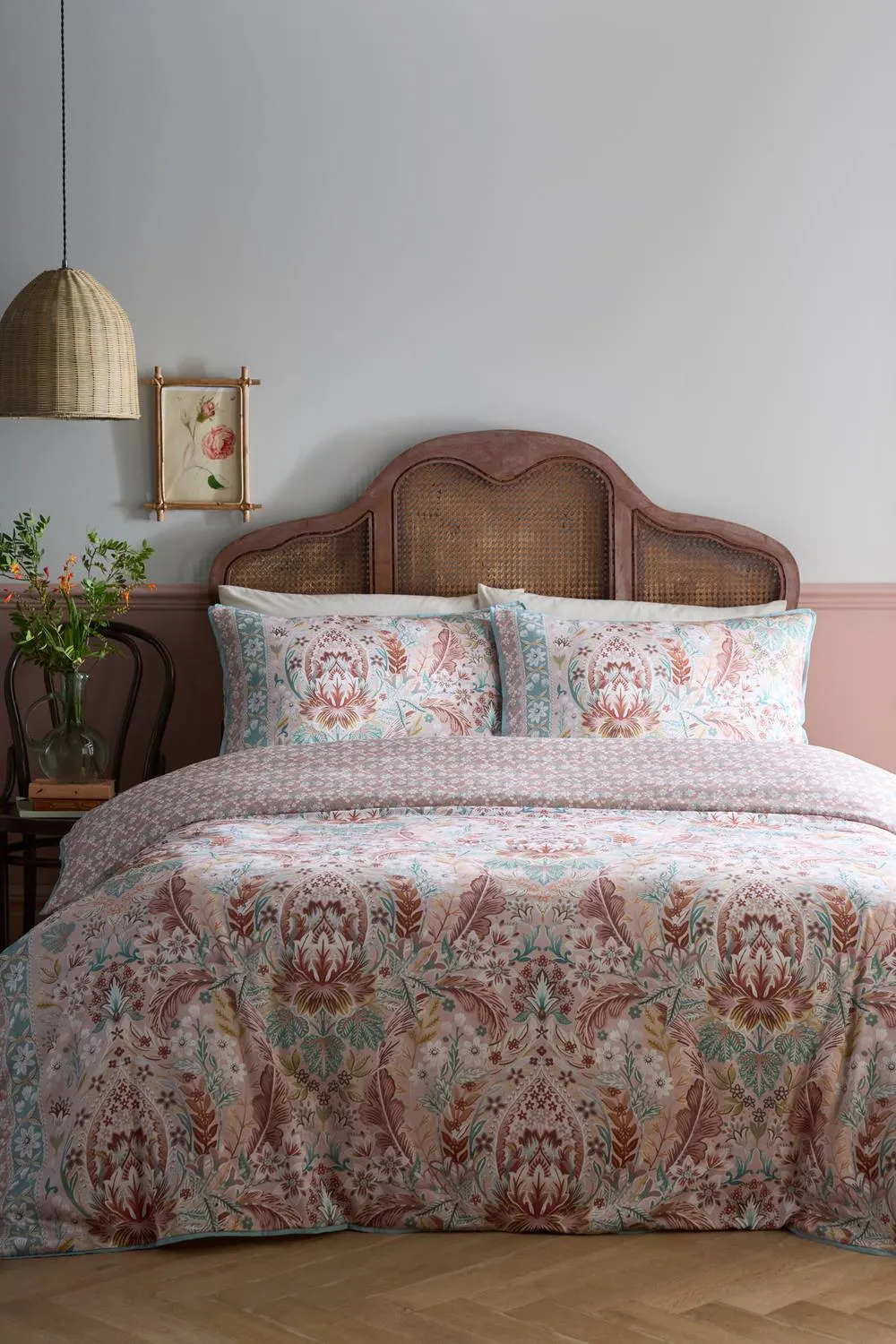 Appletree 'Floral Damask' 100% Cotton Duvet Cover Set