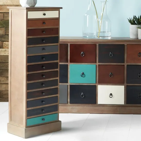 Pacific Loft 13 Drawer Chest, Pine 2