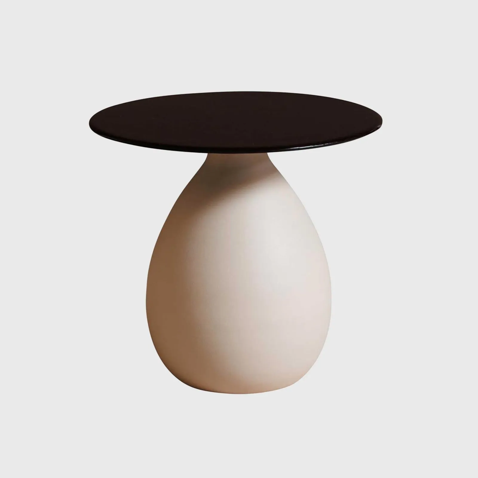 Beige & Black Round Side Table, Round, Neutral Metal | Barker & Stonehouse