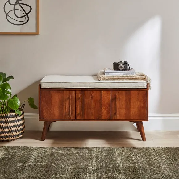 Maxton Storage Bench, Mango Wood