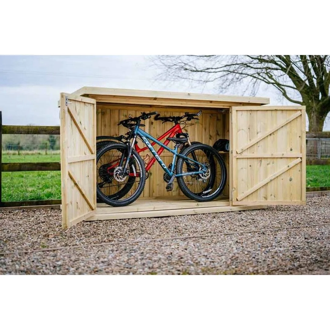 Buttercup Farm Chipping Bike Store Small - Timber - L96 x W227 x H127 cm in Brown 4