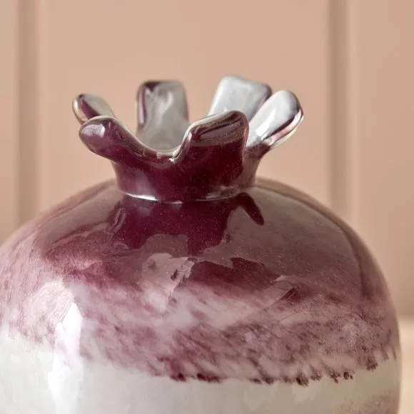 Juno Deep Plum Ombre Glass Bud Vase 2