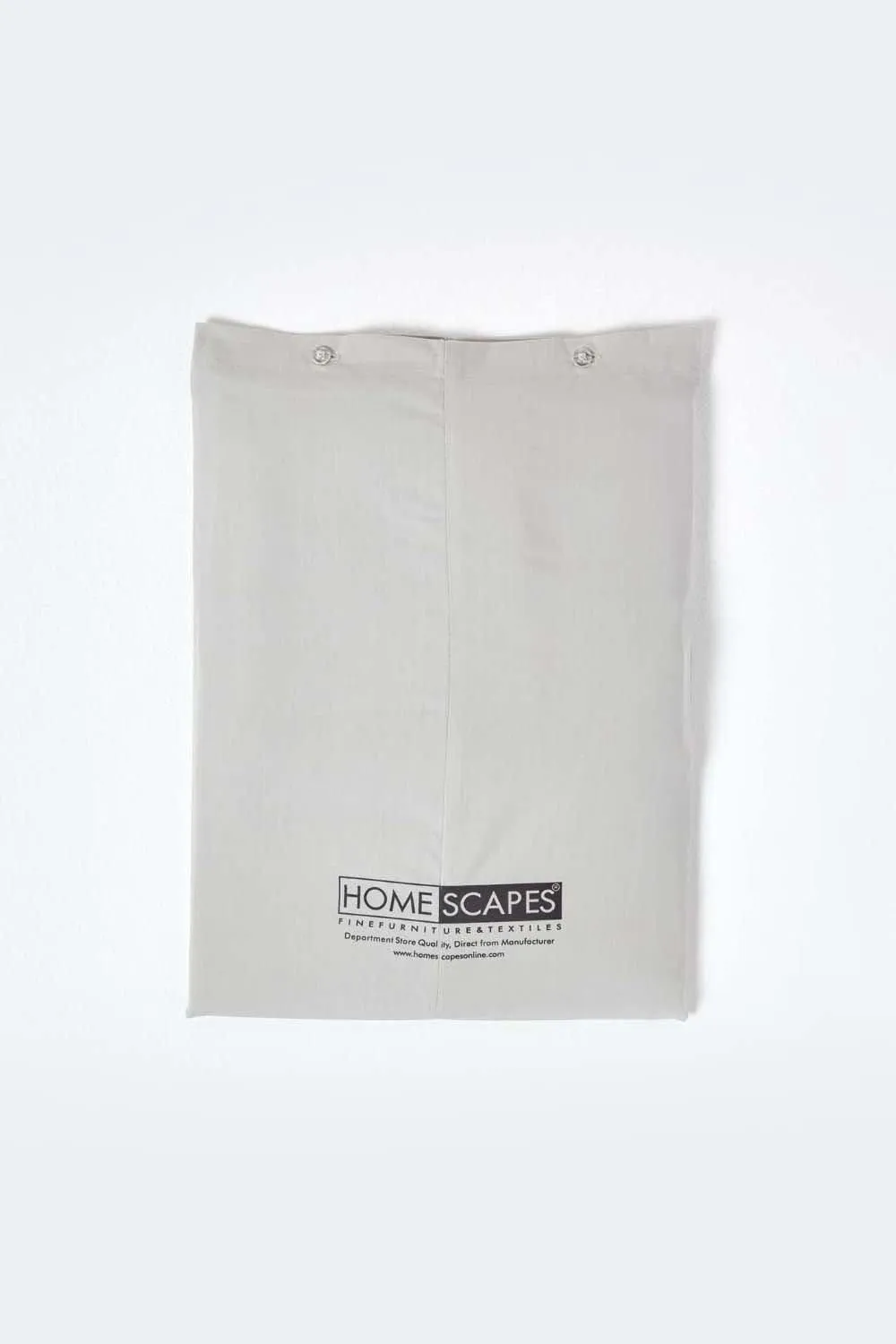 Homescapes Egyptian Cotton Duvet Cover with Pillowcase, 200 TC in Silver 6