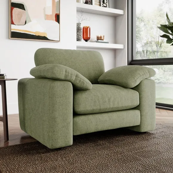 Magnus Vintage Soft Chenille Snuggle Sofa 1