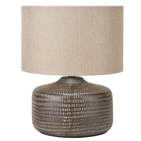 Pacific Lifestyle Kai Textured Round Table Lamp 5