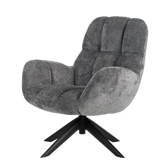 Glenfield Chenille Fabric Swivel Chair 2