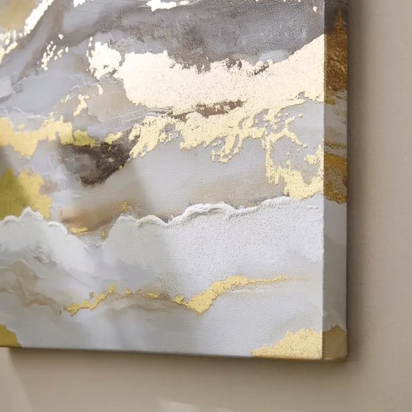Strata Tonal Handpainted Waves Canvas 2