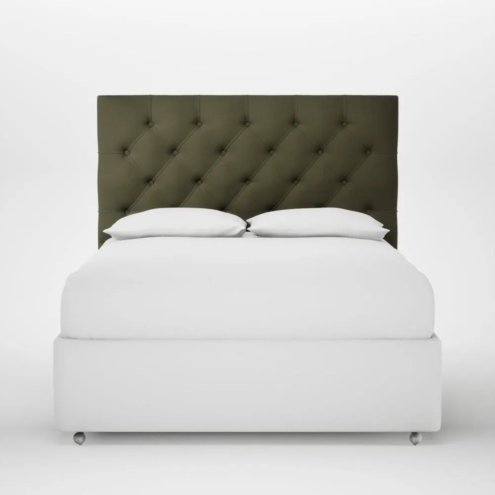 Heal's Balmoral Headboard Lift Storage King Smart Cotton Linen Myrtle 1