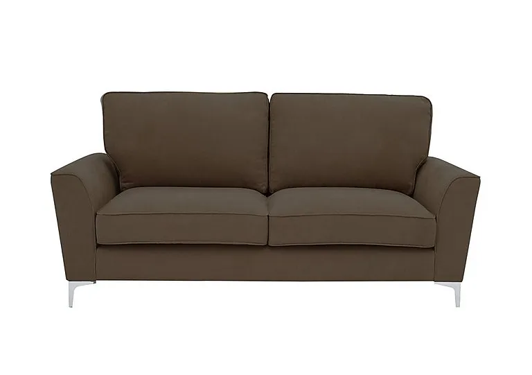 Legend 3 Seater Classic Back Fabric Sofa - Kingston Nutmeg