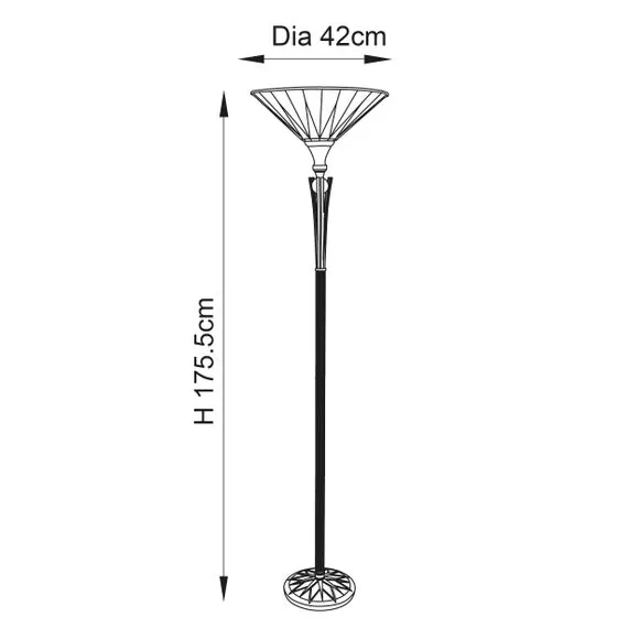 Vogue Samuel Traditional Uplighter Floor Lamp 6