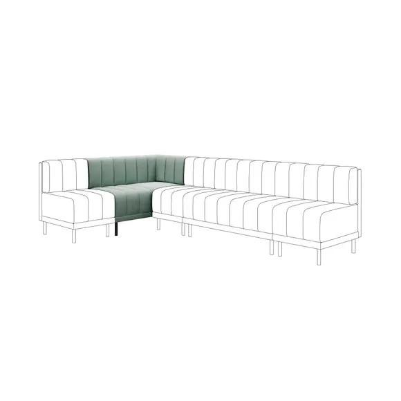 Amali Corner Dining Bench, Vintage Velvet 1